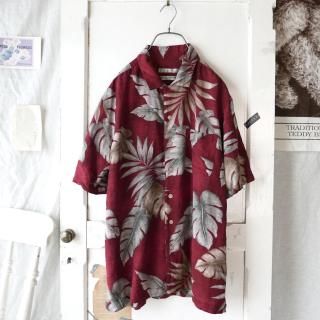 MONSTERA PATTERN SILK SHIRTS