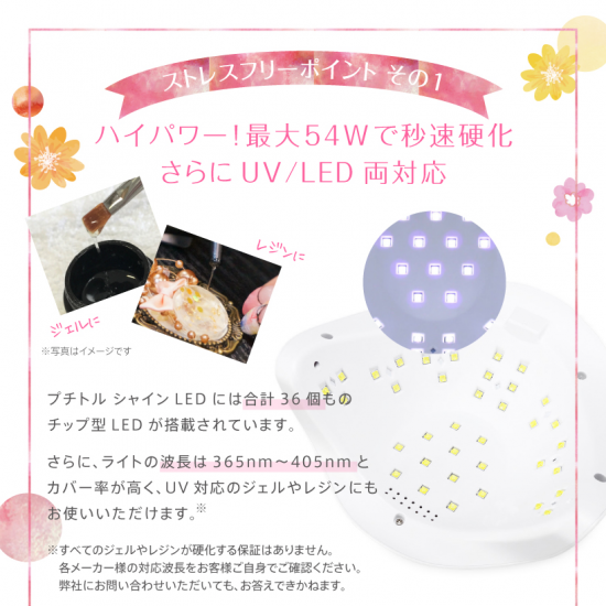 ジェルネイル用LEDライトプチトル シャインLED〈54W〉 - petitor ジェルネイル用LEDライトプチトル シャインLED〈54W〉 - petitor