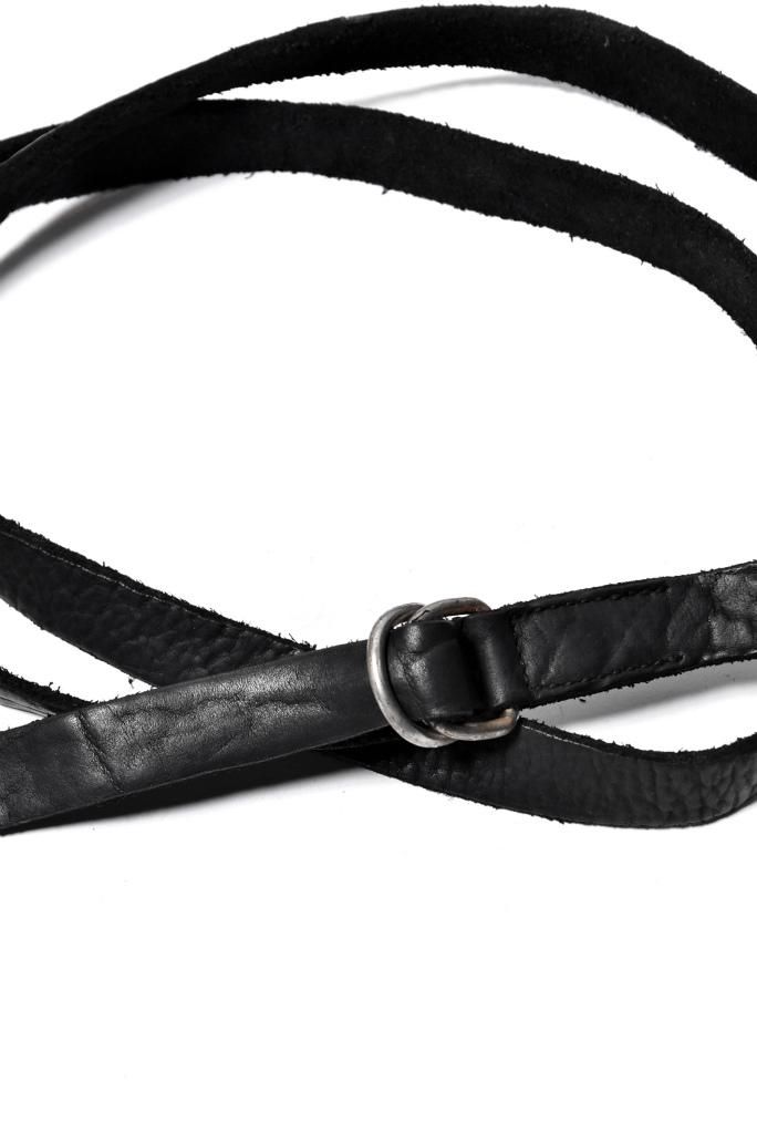 GUIDI belt double loops bison full grain / Black