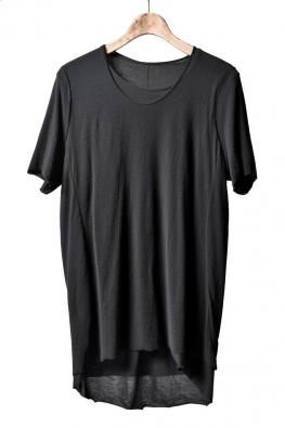 individual sentiments  layerd crepe weave jersey short sleeve / black