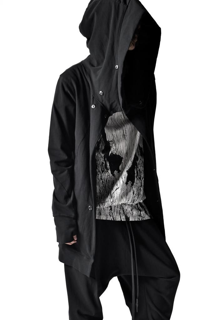 masahiko maruyama loveless 黒 nude:masahiko maruyama Hard Twist Yarn Jersey Hooded