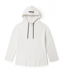 NIL DUE / NIL UN TOKYO  PULLOVER WAFFLE HOODIE WHITE