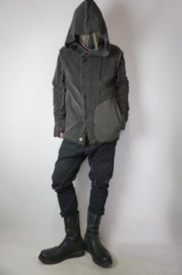 incarnation Reversible W/Breast Hooded Zip&Button Blouson Uulined