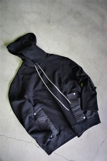 A.F ARTEFACT ag-4012 Nylon Combi Sweat Hoodie 21AW- エーエフ