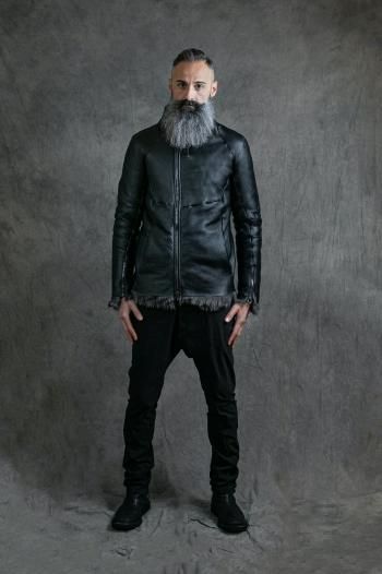 incarnation (MOUTON) Sheep Shearling Hi-Neck Bias Zip Darts incarnation (MOUTON) Sheep Shearling Hi-Neck Bias Zip Darts