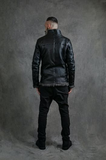 incarnation (MOUTON) Sheep Shearling Hi-Neck Bias Zip Darts incarnation (MOUTON) Sheep Shearling Hi-Neck Bias Zip Darts