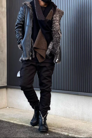 incarnation (MOUTON) Sheep Shearling Hi-Neck Bias Zip Darts incarnation (MOUTON) Sheep Shearling Hi-Neck Bias Zip Darts