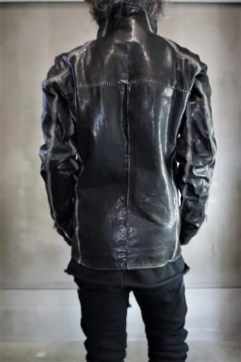 incarnation Horse Leather High-neck Zip Blouson W/Elastic incarnation Horse Leather High-neck Zip Blouson W/Elastic