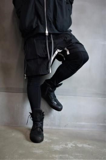 A.F ARTEFACT LOWCROTCH MILITARY WIDE SHORTS / VINTAGE DYED