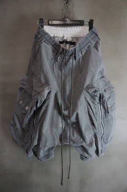 A.F ARTEFACT Dust Dyed Big Pocket Nylon Cotton  Shorts