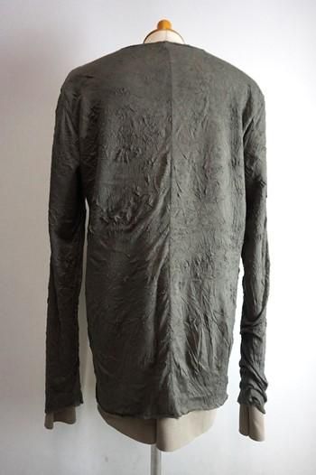 A.F ARTEFACT DOUBLE LAYERED LONG TOPS / SOFT GAUZE LJ (BLACK