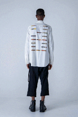 nude:masahiko maruyama DISTORTION3 INKJET BACK PRINT SHIRT