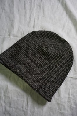 DEVOA Knit Cap High Twist Cotton Stripe 