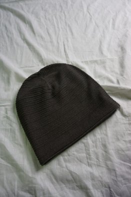 DEVOA Knit Cap High Twist Cotton Stripe 