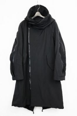 nude:masahiko maruyama MULTI ZIP MILITARY HOODIE COAT