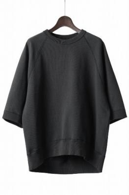 N/07 exclusive RAGLAN SHORT SLEEVE TOPS / US DRY FLEECE (WASHED) (BLACK)