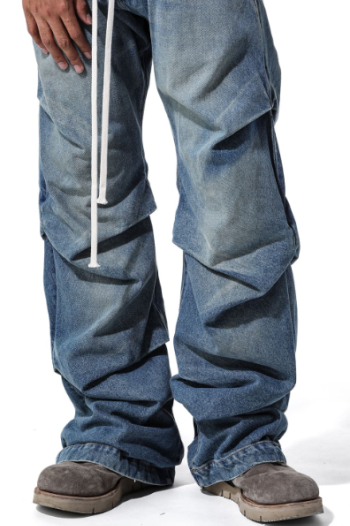 A.F ARTEFACT ag-8060 Denim Tuck Slim Baggy Pants - エーエフ A.F ARTEFACT ag-8060 Denim Tuck Slim Baggy Pants - エーエフ