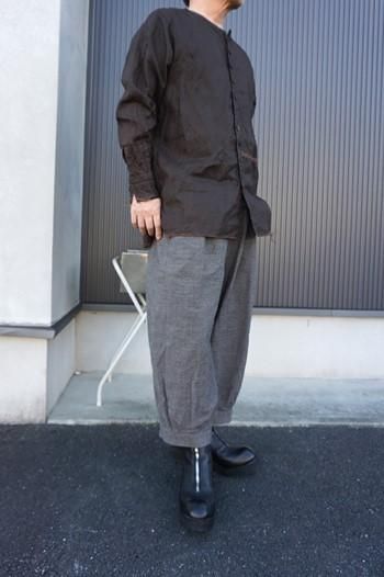 KLASICA Split Raglan Collar Less Shirts 25S-SH44-F43