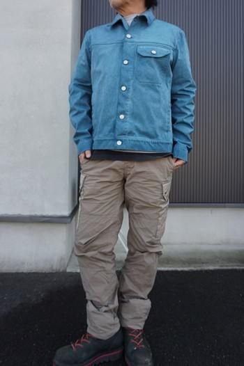 ジャケット・アウター OLD BLUE BLUE denim coverall fade grunge Ten c NATURAL OLD DYED 