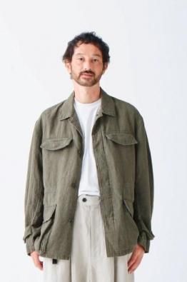 <img class='new_mark_img1' src='https://img.shop-pro.jp/img/new/icons14.gif' style='border:none;display:inline;margin:0px;padding:0px;width:auto;' />SUS-SOUS military jacket(linen wool natural finish)