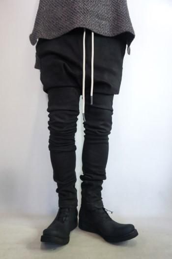 A.F ARTEFACT SARROUEL SKINNY PANTS ト A.F ARTEFACT FLAP ZIP SARROUEL SKINNY SWEAT PANTS (BLACK)の商品