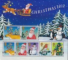 4049 外国切手 イギリス クリスマス 冬の風景 5種