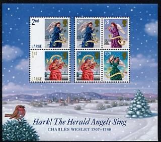 4049 外国切手 イギリス クリスマス 冬の風景 5種
