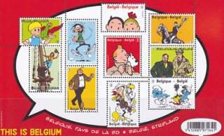 ベルギー・コミック・小型シート切手・２０１２