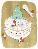 Kaori Ishizaka・クリスマスポストカード・ケーキ