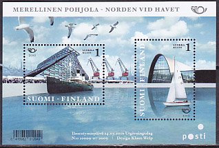 フィンランドの切手・2010年・ノルデン・海辺・小型シート