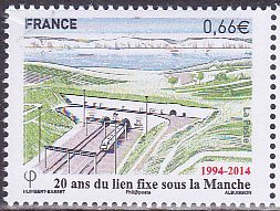 フランス・英仏海峡トンネル・切手・２０１４