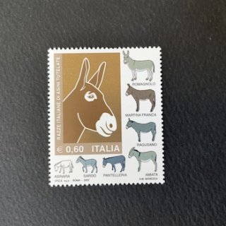 イタリアの切手・2007年・保護動物・ロバ