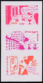スウェーデンの切手・2002年・ミス＆ラブ（セルフ糊）