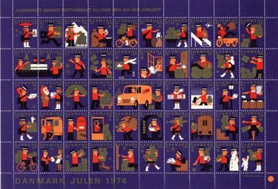 レア!!　デンマーク クリスマス シール Danish Christmas Seals デンマーク クリスマス シール（1961年