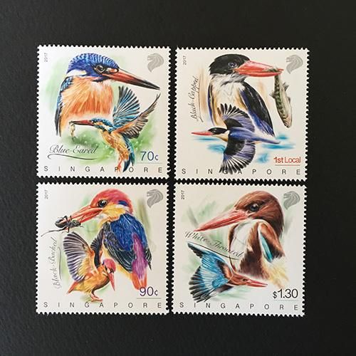 シンガポール・カワセミ（翡翠）切手・2017（4） - 外国