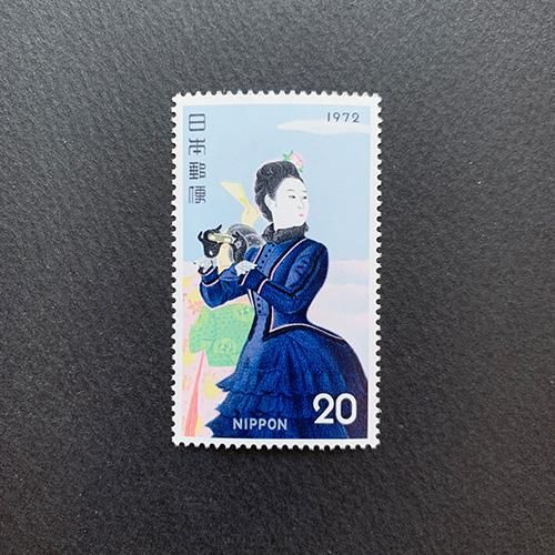 日本の切手・1972年・切手趣味週間・中村岳陵「気球揚がる」