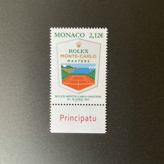 モナコの切手・モンテカルロ・ロレックスマスターズ・２０２１