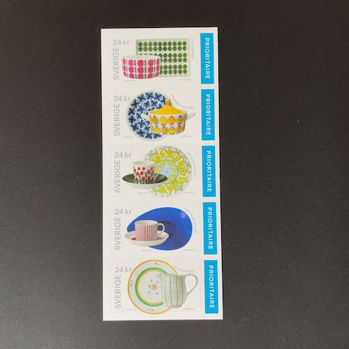 スウェーデンの切手・陶器・切手帳・２０２１（セルフ糊）