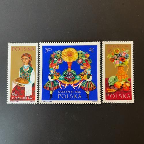 人気ブランドを ポーランドの切手・花飾り・1966（3） コレクション