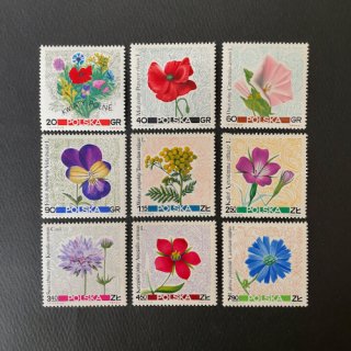 ポーランドの切手・花・１９６７（９）