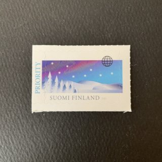 フィンランドの切手・オーロラ・２０２１（セルフ糊）