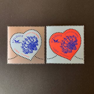 フランスの切手・2022年・バレンタイン・サンルイ（2）ブルー系