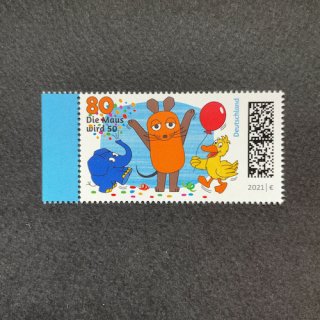 ドイツの切手・アニメキャラクターマウス５０年・２０２１