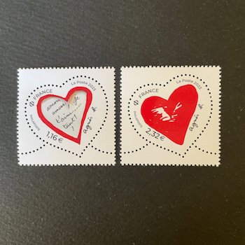フランスの切手・2023年・バレンタイン・アニエス・ベー（2)12セット