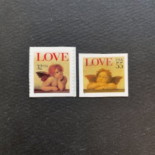 USAの切手・1996年・ラブ・天使（2）セルフ糊