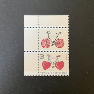 チェコの切手・2023年・自転車（タブ付き）