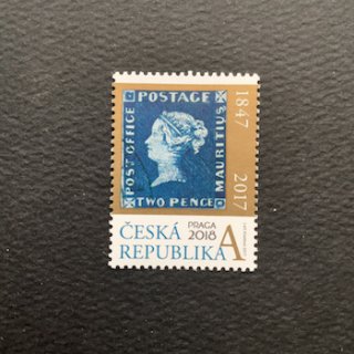 チェコの切手・2017年・ブルー・モーリシャス発行170年