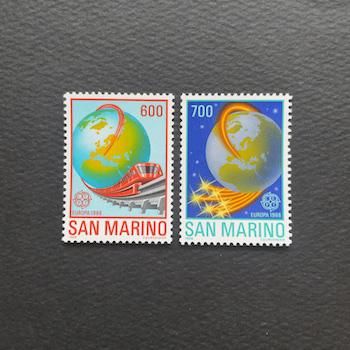 サンマリノの切手・1988年・ヨーロッパ・通信（2）