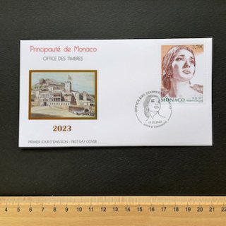 モナコの切手・2023年・マリア・カラス・生誕100年・FDC
