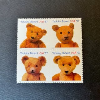 USAの切手・2002年・テディベア（4）セルフ糊